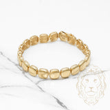 Bracelet - Or 10K jaune carrés arrondis poli 7.25" - BRG423