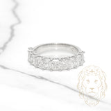 Bague - Or 14K blanc semi-éternité diamants lab coupe radiant 2.35CT - RIGL020