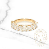 Bague - Or 14K jaune semi-éternité diamants lab coupe radiant 2.30CT - RIGL027
