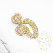 Pendant - 10K Yellow Gold "V" with Heart-Shaped Bail Pavé with Lab Diamonds 1.5CT- PEGL026
