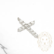 Pendant - 14K White Gold Lab Diamond Cross 1.35CT - PEGL019