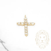 Pendant - 14K Yellow Gold Lab Diamond Cross 1.35CT - PEGL020