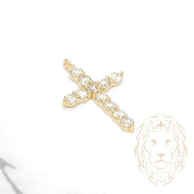 Pendant - 14K Yellow Gold Lab Diamond Cross 1.35CT - PEGL020