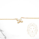 Woman's necklace - 14K Yellow Gold Flower Pendant in Marquise Cut Lab Diamonds 0.52CT 16" - CHGL004