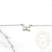 Collier - Or 14K blanc pendentif fleur en diamants lab coupe marquise 0.52CT - CHGL006