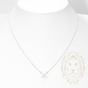 Collier - Or 14K blanc pendentif fleur en diamants lab coupe marquise 0.52CT - CHGL006