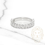 Bague - Or 14K blanc semi-éternité diamants lab coupe marquise 1.30CT - RIGL019