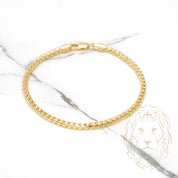 Bracelet - Or 10K jaune franco rond solide 3mm - BRG770