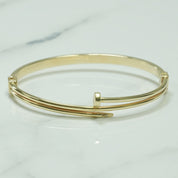 Bracelet jonc - Or 10K jaune clou enroulé - BRG114