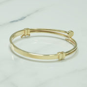 Bracelet jonc - Or 10K jaune clou enroulé - BRG114