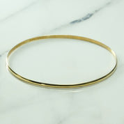 Bracelet jonc - Or 10K jaune mince poli superposable - BRG124