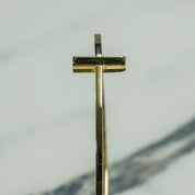 Bracelet jonc - Or 10K jaune double T imbriqués - BRG131