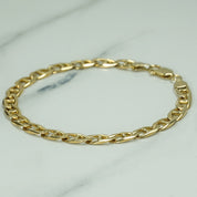 Unisex Bracelet - 10K Gold Yellow Anchor Links 8.5" - BRG134