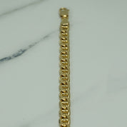 Unisex Bracelet - 10K Gold Yellow Anchor Links 8.5" - BRG134