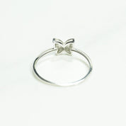 Lady's ring - 10K gold glossy white butterfly - RIG112