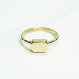 Bague - Or 10K octo simple poli jaune - RIG115