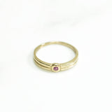 Children's ring - 10K gold with red cz - RIG150