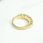 Ladies' ring - 10K semi-set brilliant-cut yellow cz stones - RIG159