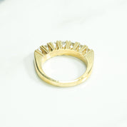 Ladies' ring - 10K semi-set brilliant-cut yellow cz stones - RIG159