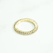 Bague - Or 10K éternité jaune cz - RIG162