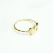 Bague - Or 10K "NY" pavé jaune cz - RIG172