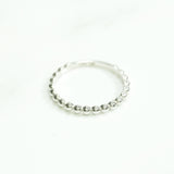 Ladies' ring - 10K gold polished pearl stackable white - RIG173