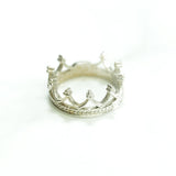 Bague - Or 10K couronne blanc - RIG196