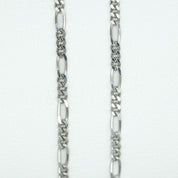 Woman's anklet - 10K white gold figaro links 10" - ANG025