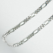 Woman's anklet - 10K white gold figaro links 10" - ANG025