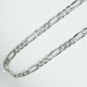 Woman's anklet - 10K white gold figaro links 10" - ANG026