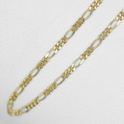Bracelet de cheville femme - Or 10K jaune  figaro 10" - ANG008
