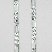 Bracelet - Or 10K blanc figaro 7" - BRG138