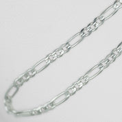 Bracelet - Or 10K blanc figaro 7" - BRG138