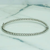 Bracelet jonc - Or 10K twist superposable blanc - BRG109