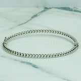 Unisex bangle - 10K gold twist stackable white - BRG109