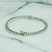 Bracelet jonc - Or 10K twist superposable blanc - BRG109