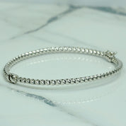 Bracelet jonc - Or 10K twist superposable blanc - BRG109