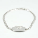 Unisex bracelet - 10K medical white gold with 7.5" anchor links - BRG168