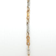 Bracelet - Or 10K deux tons jaune & blanc noeud 7.5" - BRG158