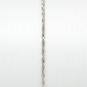 Unisex Bracelet - 10K Gold White Twisted 7.25" - BRG161