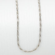 Unisex Bracelet - 10K Gold White Twisted 7.25" - BRG161