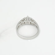 Women's ring - 10K white gold with brilliant cut cz - RIG225