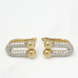 Huggies - Or 10K jaune Tiff hardwear pavé cz - BOG066