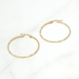 Hoops - 10K yellow gold diamond cut - BOG099