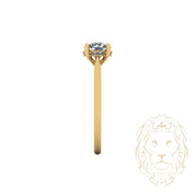 Bague de fiançailles - Or 14K jaune hidden halo diamant lab 1.05CT VS1 coupe rond brillant - RIGL104