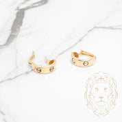 Boucles d'oreilles - Or 18K deux tons jaune & blanc amour - BOG1071