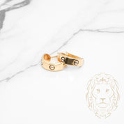 Boucles d'oreilles - Or 18K deux tons jaune & blanc amour - BOG1071