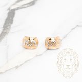 Boucles d'oreilles - Or 18K deux tons jaune & blanc - BOG1073