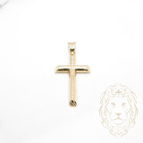 Pendentif - Or 10K jaune croix coupe diamant - PEG902