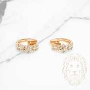 Hoops - Or 14K jaune fleur en diamants naturels 0.40TCW - BOGD024